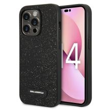 Karl Lagerfeld Glitzer-Logo-Hülle für iPhone 14 Pro Max – Schwarz