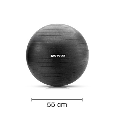 5. Meteor Fitnessball 55 cm Schwarz