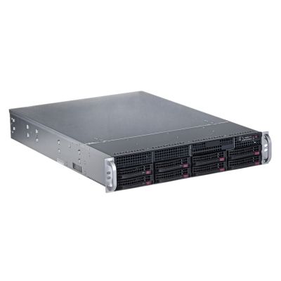 SUPERMICRO CSE-825TQC-R802LPB SERVERGEHÄUSE (Schwarzes 2U SC825TQC SAS3 LP-Gehäuse mit rotem 800W Netzteil)