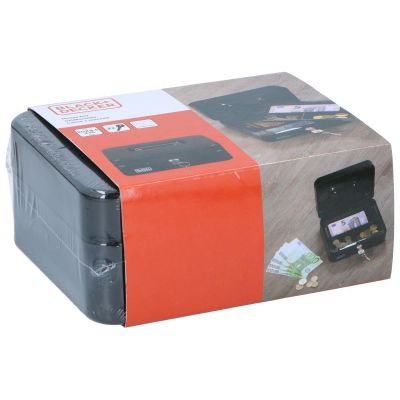 4. Metalletui für Geld und Dokumente, 20 x 8,5 x 16 cm, Black + Decker