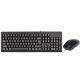 Tastatur, Set aus Tastatur und Membranmaus A4 TECH A4TKLA43774 (USB 2.0; schwarz; optisch)