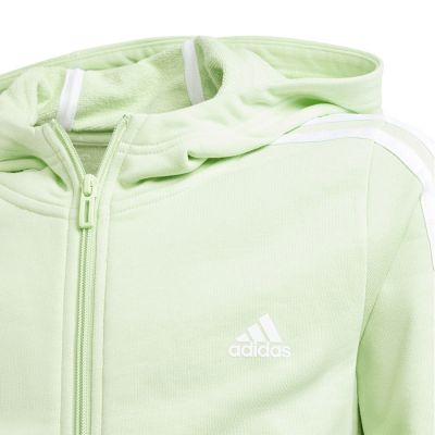 6. Adidas 3-Streifen-Kapuzenpullover mit durchgehendem Reißverschluss Jr IS2632