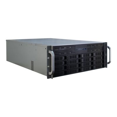 Inter-Tech 4U-4416L Rack Schwarz, Silber