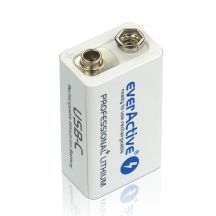 EVERACTIVE AKKU 6F22/9V LI-ION 550 mAh MIT USB TYP C EVHR22-550C