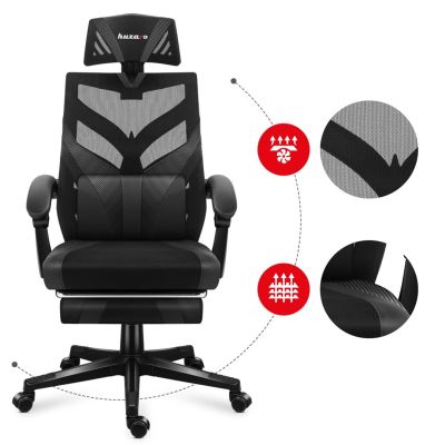 45. Huzaro Combat 5.0 Schwarzer Gaming-Stuhl
