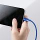 7. Baseus Crystal Shine Series Kabel USB-Kabel für schnelles Aufladen und Datenübertragung USB Typ A - Lightning 2.4A 2m blau (CAJY000103)