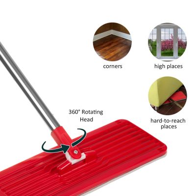 16. GREENBLUE FLACHMOP MIT EIMER UND MAXICLEAN AUSWÜRFMASCHINE + ZWEI HQ-MIKROFASER-KARTUSCHEN, FASSUNGSVERMÖGEN 8L GB870
