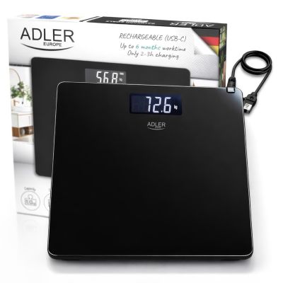 16. Personenwaage ADLER AD 8194b, schwarz