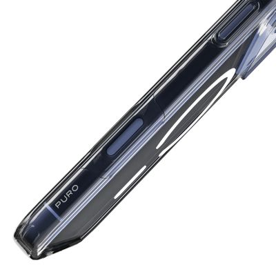 8. Puro Impact Clear D3O TPU+PC Hülle kompatibel mit MagSafe für iPhone 17 Pro Max - Transparent