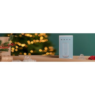 6. Smeg MFF02PBEU Milchaufschäumer/Milchwärmer, automatischer Milchaufschäumer/Milchwärmer, blau