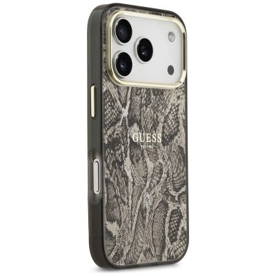 4. Guess MagSafe-Hülle mit Pythonmuster für iPhone 17 Pro Max – Braun