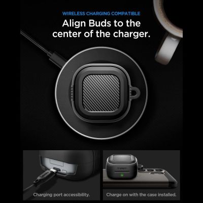 10. Spigen Rugged Armor Schutzhülle für Samsung Galaxy Buds 4 / 4 Pro – Mattschwarz