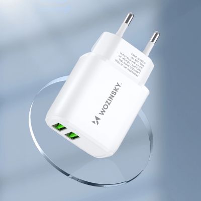11. Wozinsky CUWCW 2.4A 2 x USB-A Wandladegerät - Weiß
