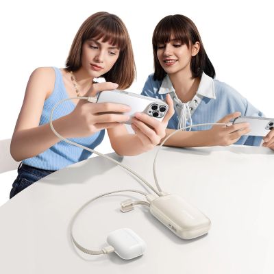 10. Baseus EnerFill FC21 Qpow 3 Ultra 10000mAh 45W Powerbank mit Digitalanzeige und abnehmbarem USB-C-/ Lightning Kabel – Titan