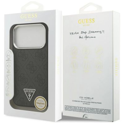8. Guess 4G Triangle Logo MagSafe Hülle für iPhone 17 Pro - Schwarz
