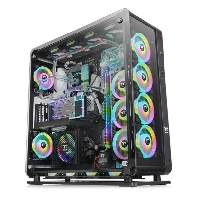 13. THERMALTAKE CORE P8 SCHWARZES GEHÄRTETES GLAS CA-1Q2-00M1WN-00