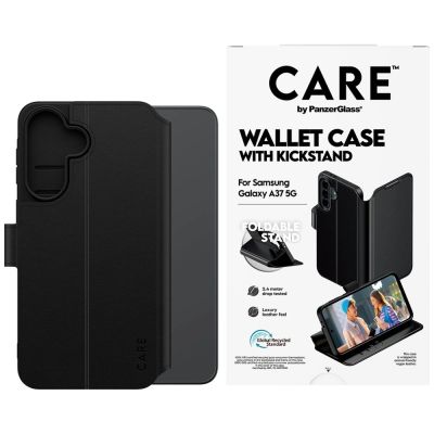 2. CARE by PanzerGlass Feature Wallet Kickstand Case für Samsung Galaxy A37 - Schwarz