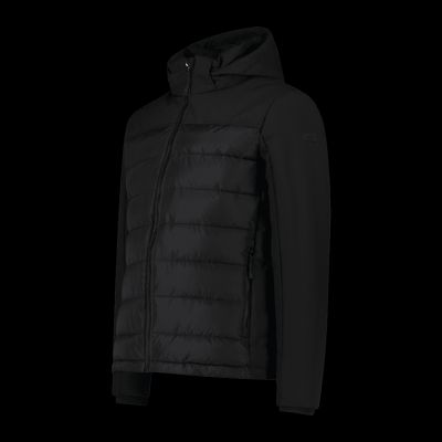 3. CMP Herren Winterjacke mit Kapuze, Sport, isoliert, schwarz (34K0147/U901)