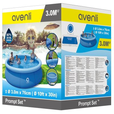 15. Aufblasbarer Pool mit aufblasbarem Halsband 300 x 76 cm 17793