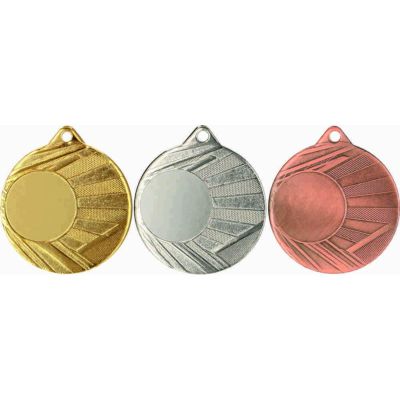 7. Medaille mit Platz für einen Aufkleber, goldfarben, Durchmesser 50 mm