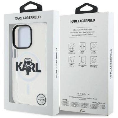 8. Karl Lagerfeld IML Karl Sketch Logo MagSafe Hülle für iPhone 16 Pro - Transparent
