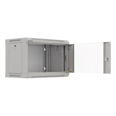 21. Lanberg 19" 6U 540x350 graue Glastür Wand-Rack-Schrank (Flat Pack)