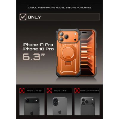 7. Supcase Grip Pro Mag MagSafe Hülle für iPhone 18 Pro / 17 Pro – Orange