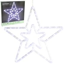 Dekorativer Stern mit Beleuchtung, 40 LEDs, 35 cm, weiß