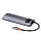4. Baseus Metal Gleam Series 5-in-1 Multifunktions-HUB USB Typ C - USB Typ C Stromversorgung 100 W / HDMI 4K 30 Hz / 3x USB 3.2 Gen 1 (CAHUB-CX0G)