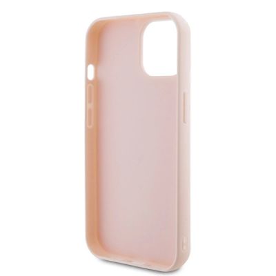 7. Karl Lagerfeld 3D Rubber Glitter Logo Hülle für iPhone 15 Plus – Rosa