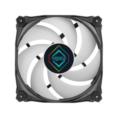2. Iceberg Thermal IceGALE Lightning ARGB Computergehäuselüfter 12cm Schwarz 3 Stück.