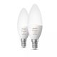 2. Philips Hue Smart-Glühbirne mit weißer und farbiger Ambientebeleuchtung E14 Kerzenform (2 Stück)