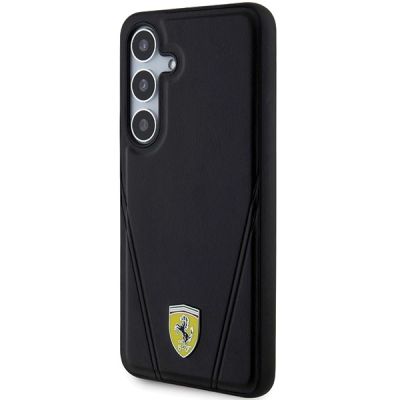 2. Ferrari Hot Stamp V Lines MagSafe Hülle für Samsung Galaxy S24 – Schwarz