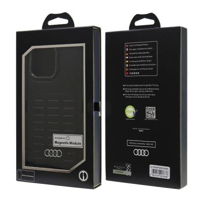 7. Audi Kunstleder MagSafe iPhone 16 Pro Max 6,9" schwarz/schwarz Hardcase AU-TPUPCMIP16PM-GT/D3-BK