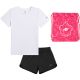 Set für Mädchen 4F F070 T-Shirt, Shorts, Tasche 4FJWSS26TAPSF070 90S