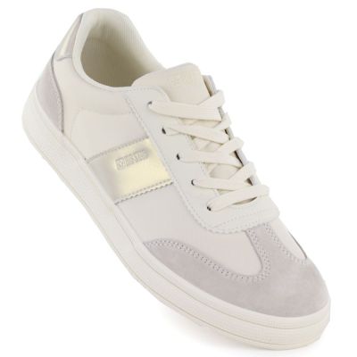 Beige Damen-Sneaker aus Leder, Big Star TT274155