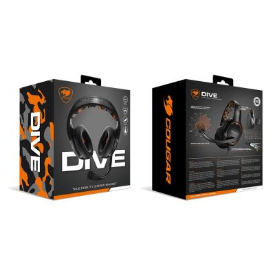 8. COUGAR Dive Kabelgebundenes Gaming-Headset mit Kopfbügel, Schwarz