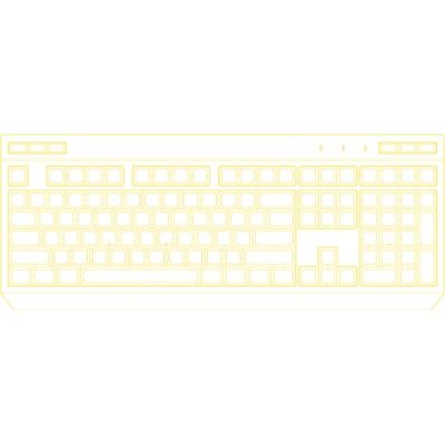 6. Hator Icefall weiße Membran-Gaming-Tastatur (schwarze und weiße Tasten)