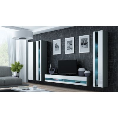 4. VIGO NEW 180/40/30 Regal, grau/weiß glänzend
