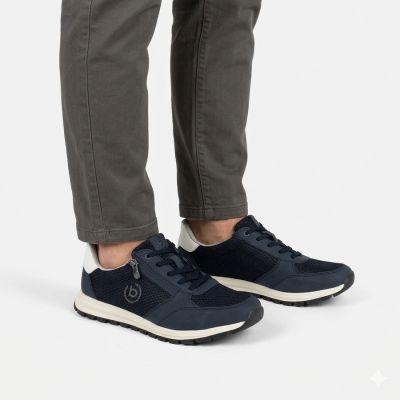 5. Leichte Herren-Sneaker mit Reißverschluss, marineblau, Bugatti 325-ATL02-2500-4100