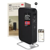 Mühle | Heizgerät | OIL1500WIFI3 Gentle Air | Ölradiator | 1500 W | Geeignet für Räume bis 22 m² | Schwarz