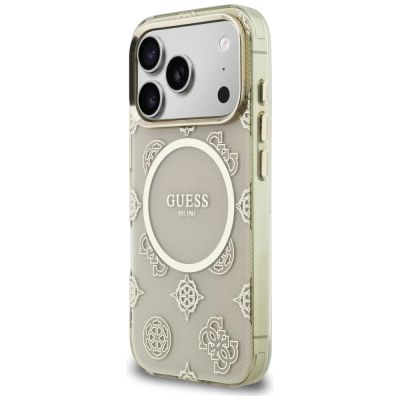 2. Guess IML Peony Dot MagSafe Hülle für iPhone 17 Pro – Beige