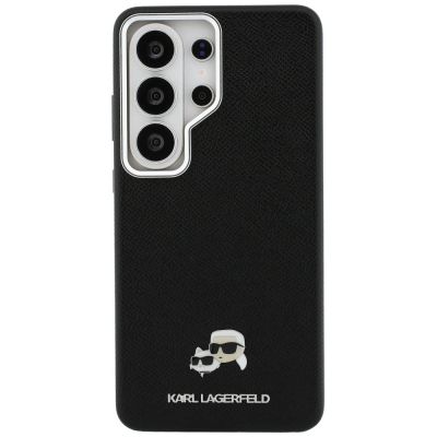 3. Karl Lagerfeld Saffiano KC Metal Logo MagSafe Hülle für Samsung Galaxy S26 Ultra, Schwarz