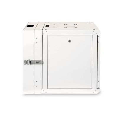 5. Digitus Unique 19" 9U 600x600 Wand-Netzwerkschrank, Glastür, grau, segmentiert, faltbar, 100 kg