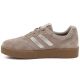 3. Beigefarbene Plateau-Sneaker aus Leder für Damen, S.Barski LR62-7107