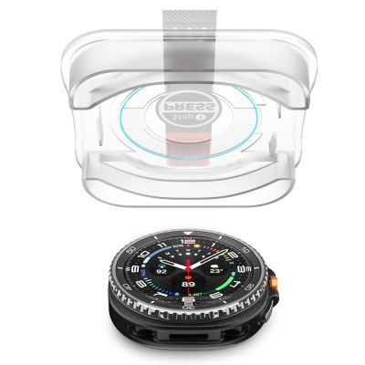 5. Spigen Glas.TR „Ez-Fit“ gehärtetes Glas für Samsung Galaxy Watch 8 46 mm – Transparent
