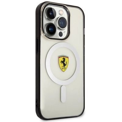4. Ferrari FEHMP14LURKT iPhone 14 Pro 6,1" klar/transparent Hardcase Outline Magsafe