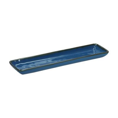 Set mit 4 rechteckigen Tabletts von Concerto Blu Avio – Marineblau, 32 x 8 cm