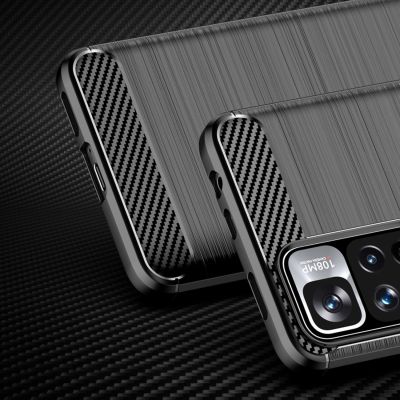 2. Carbon Case flexible Schutzhülle Xiaomi Redmi Note 11 Pro+ 5G (China) / 11 Pro 5G (China) / Mi11i HyperCharge / Poco X4 NFC schwarz
