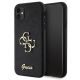 Guess GUHCN61HG4SGK Hülle für iPhone 11 / Xr – Schwarz Glitter Script Big 4G